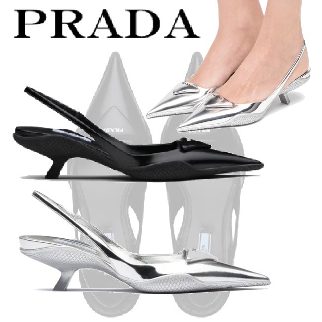 優先配送 VIP価格!【PRADA】ブラッシュドレザー スリングバック パンプス パンプス 優先配送 VIP価格!【PRADA】ブラッシュドレザー スリングバック パンプス パンプス