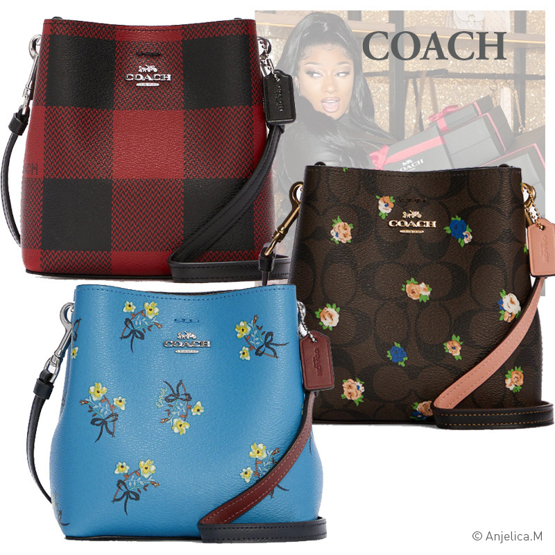 【はこぽす対応商品】 ミニ ★人気のデザイン★Coach タウン プリント ウィズ バケット ショルダーバッグ・ポシェット 【はこぽす対応商品】 ミニ ★人気のデザイン★Coach タウン プリント ウィズ バケット ショルダーバッグ・ポシェット