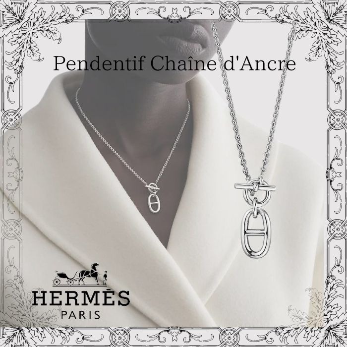 【HERMES】シェーヌダンクル ペンダント★シンプルでかわいい★