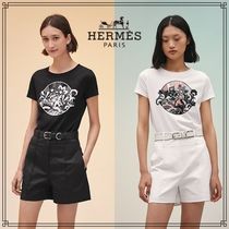 Shop HERMES 2022 SS Micro print t-shirt by もりたけshop | BUYMA