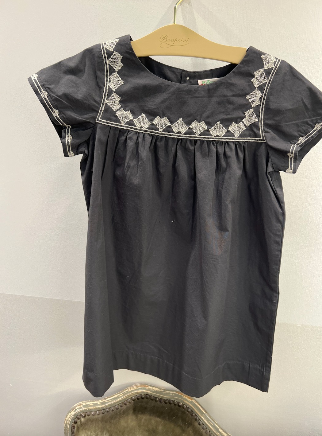 【人気No.1】 C02【Bonpoint】Arabesque 刺繍入りドレス 10~14A (#096) キッズワンピース・オールインワン 【人気No.1】 C02【Bonpoint】Arabesque 刺繍入りドレス 10~14A (#096) キッズワンピース・オールインワン