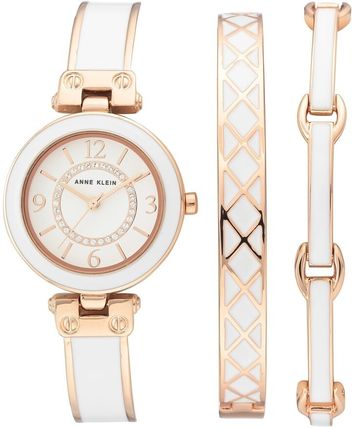 Anne Klein アナログ腕時計 セール！Anne Kleinスワロフスキーブレスレット&ウォッチセット