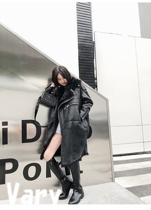 リアルフファー レザー ロング コート ジャケット 9168