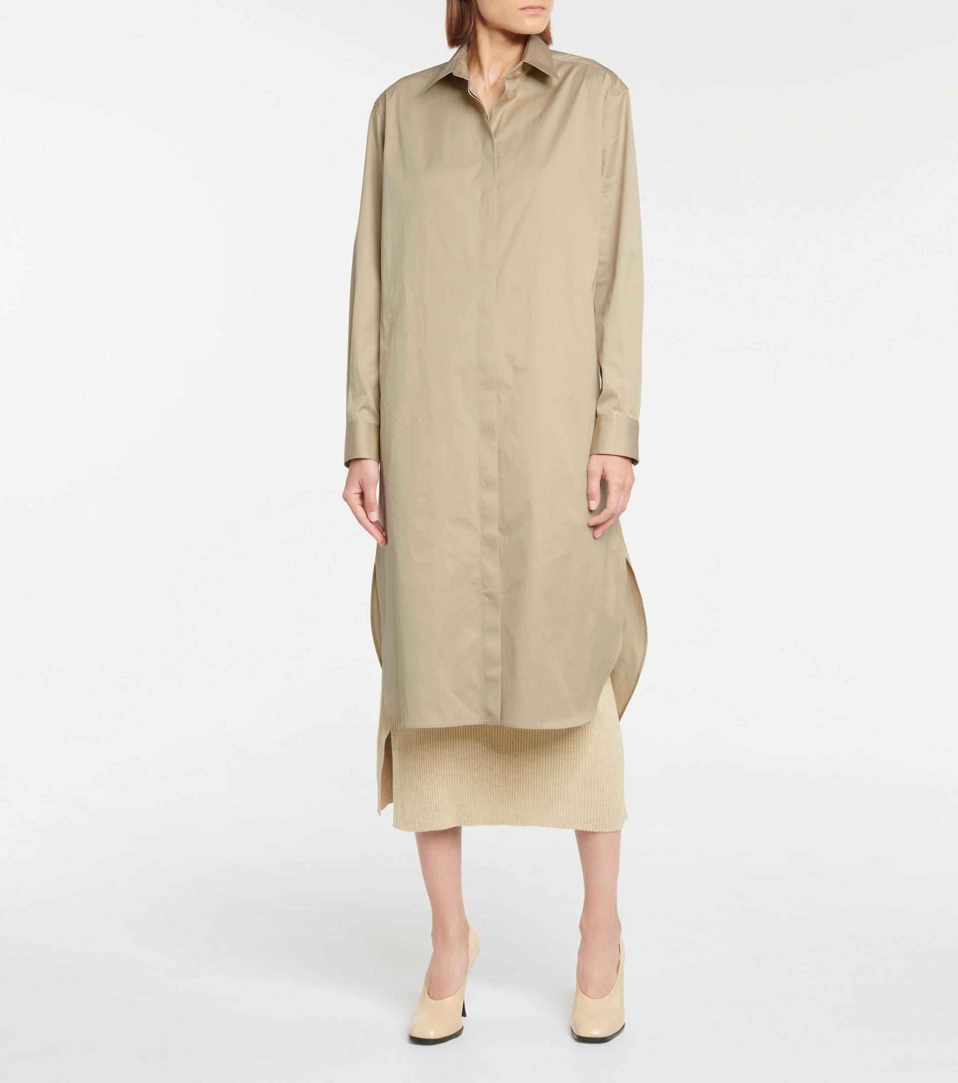 The Row ワンピース 【THE ROW】Sunny Dress コットン製 シャツ ワンピース ミディ丈(7)