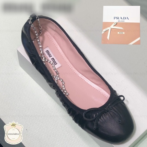 MIUMIU【セール】国内発■ラインストーン バレリーナ