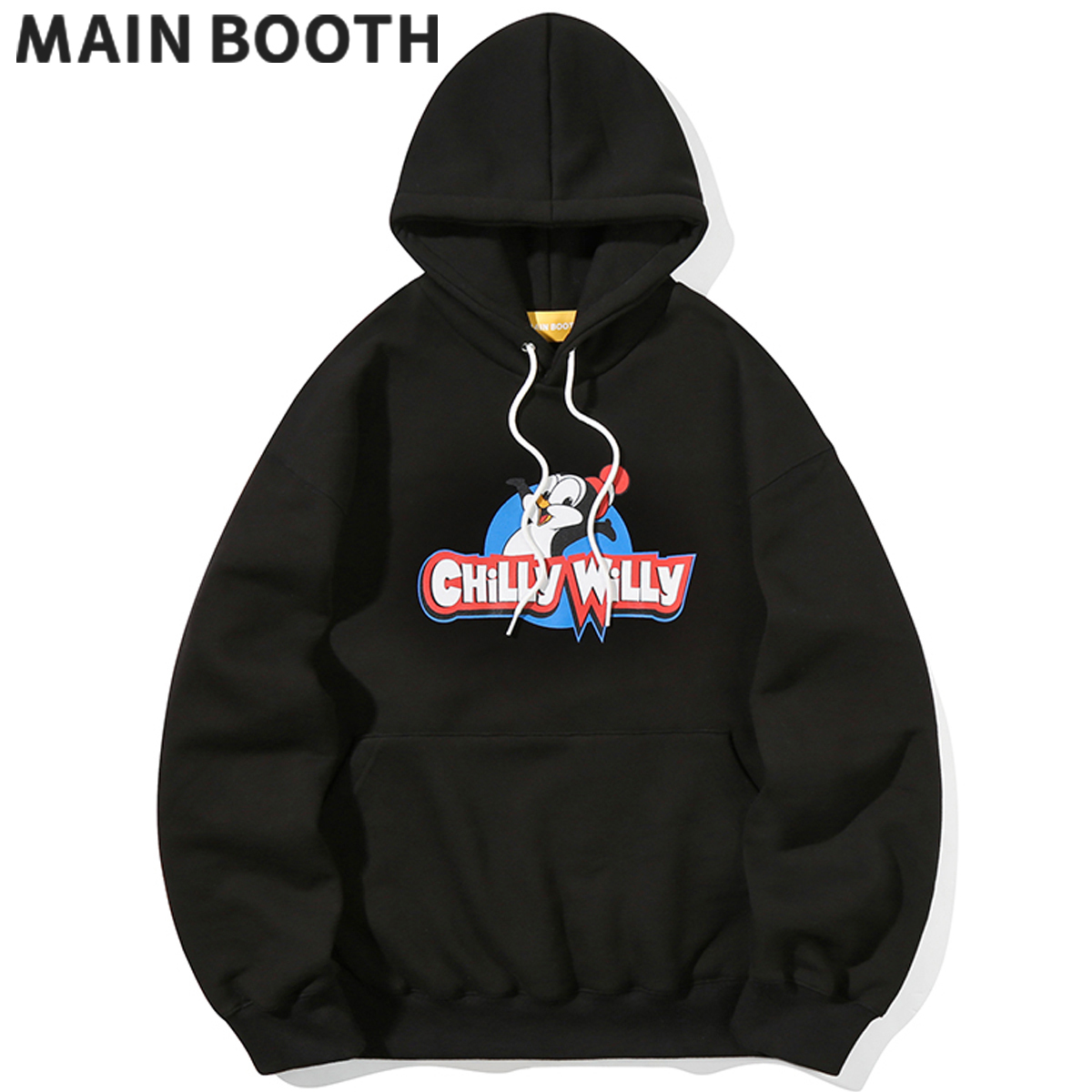 ★MAINBOOTH★[Chilly Willy] フーディ(JET BLACK)★正規品