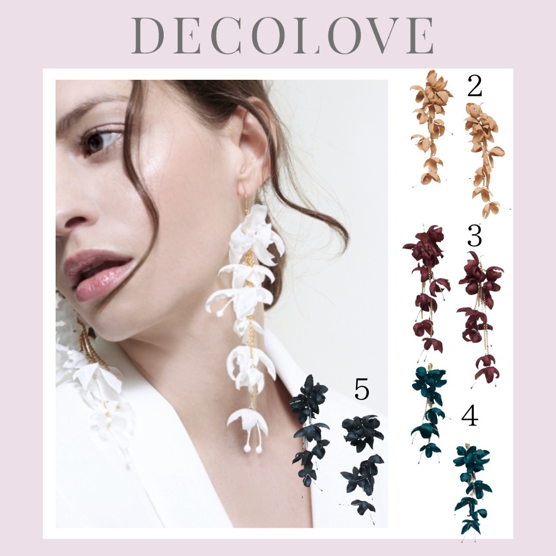 DECOLOVE 雑誌掲載 日本完売 Snow drop ピアス