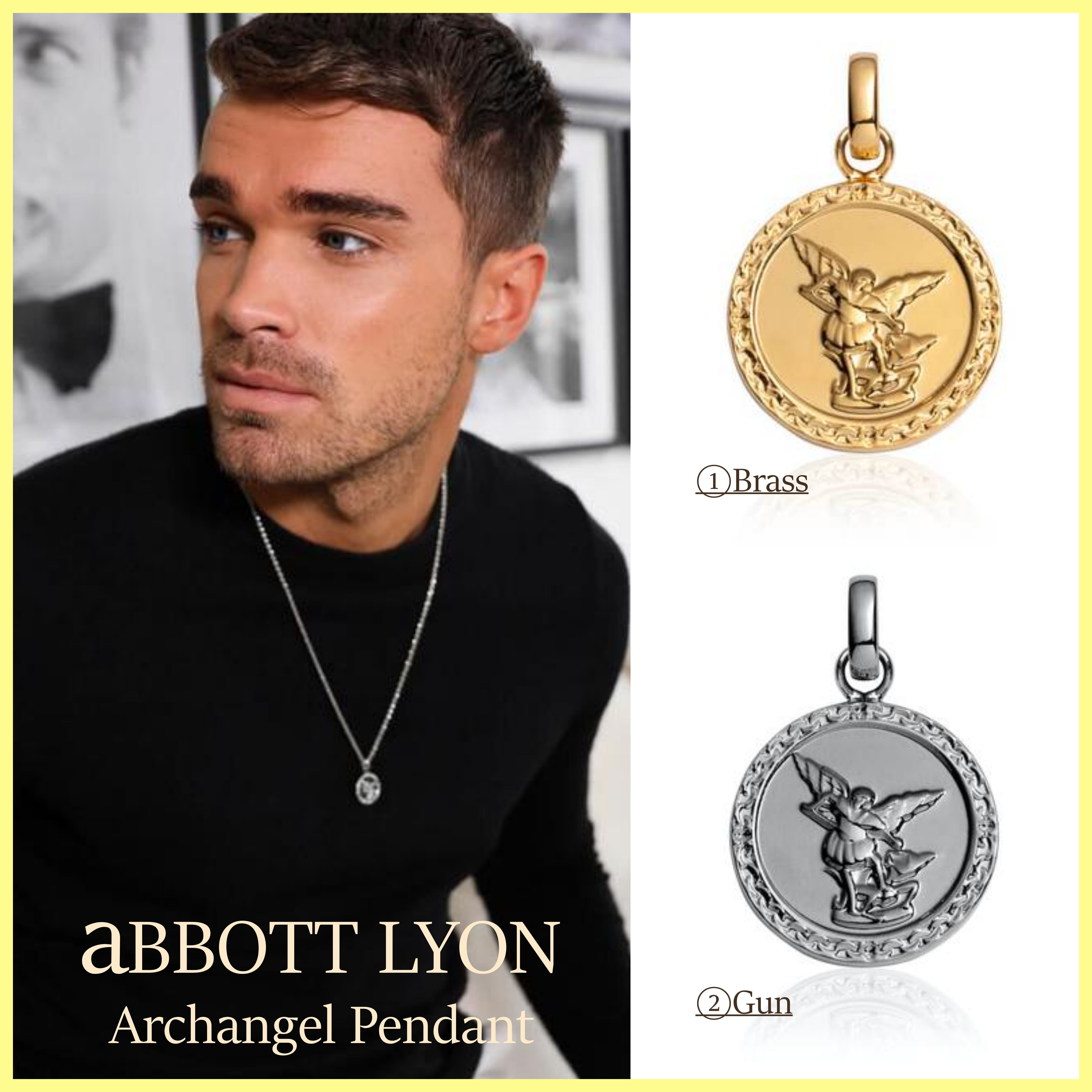 送料税込【Abbott Lyon】Archangel Pendant 天使 (2色) 国内発♪