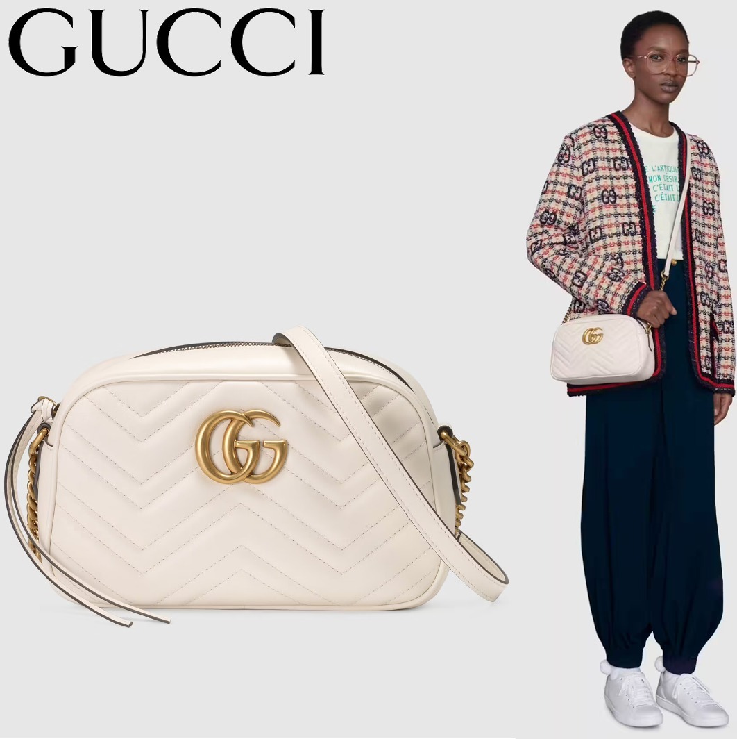 Shop GUCCI GG Marmont GG Marmont small shoulder bag (447632 DTD1T 9022) by  Eretico