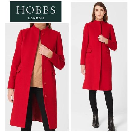 Hobbs London コート 英国発!!【HOBBS】上質◇ウールコート◇華やかレッド♪