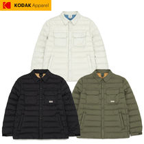 KODAK Unisex Street Style Plain Logo Down Jackets