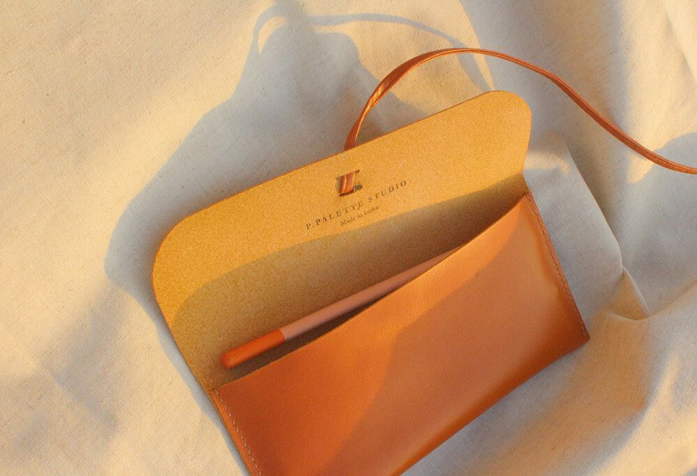 p.palette ペンケース P.palette★韓国★人気 牛革 String pencil case ペンケース(3)