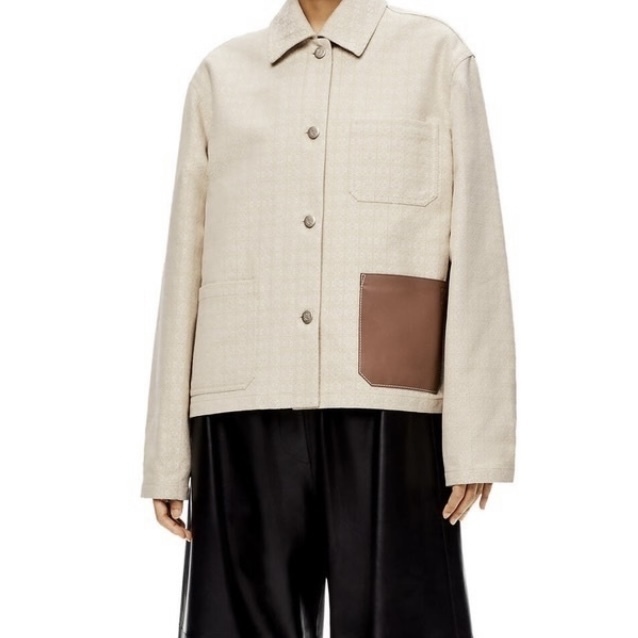 LOEWE ジャケット 【LOEWE】アナグラムジャガード ボタンジャケット(コットン)(7)