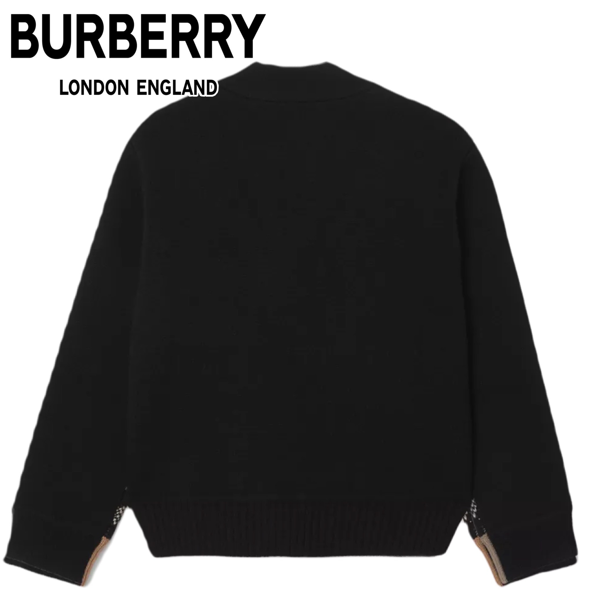 大人もOK◇BURBERRY◇チェック ウールカシミア ジャカードカーデ ...