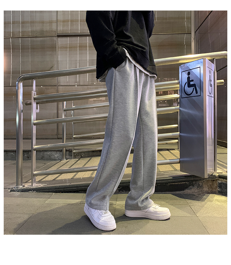 スウェットパンツ スウェットパンツ センタープレス ストレート カジュアル a236(2)