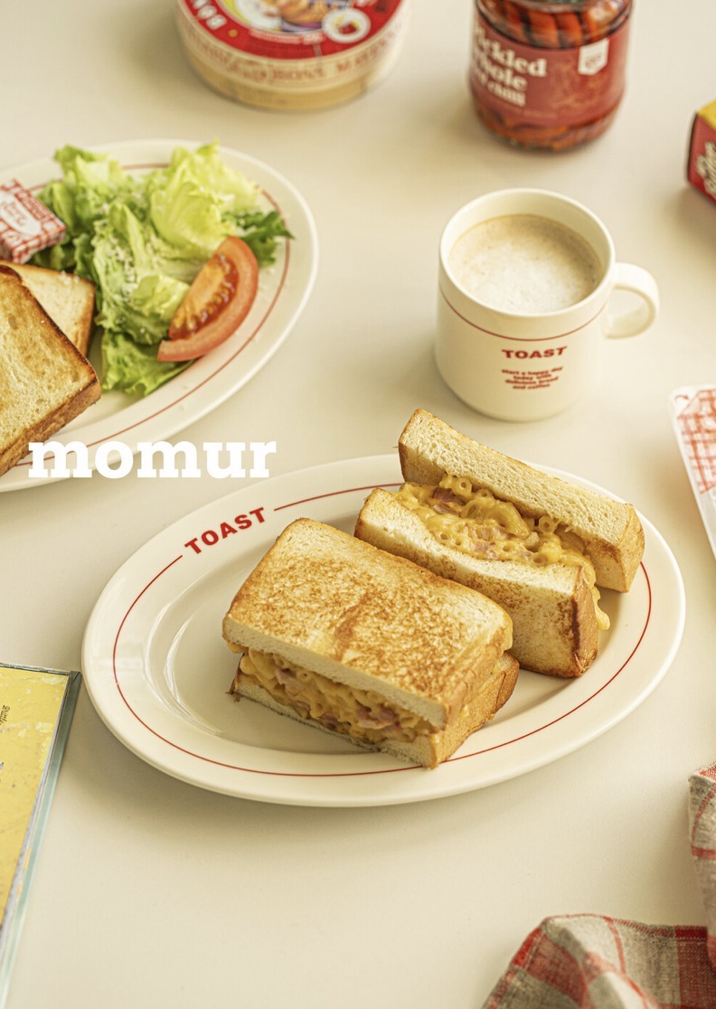 momur 食器(皿) 韓国シンプルおしゃれ【momur】toast plate red ivory(10)