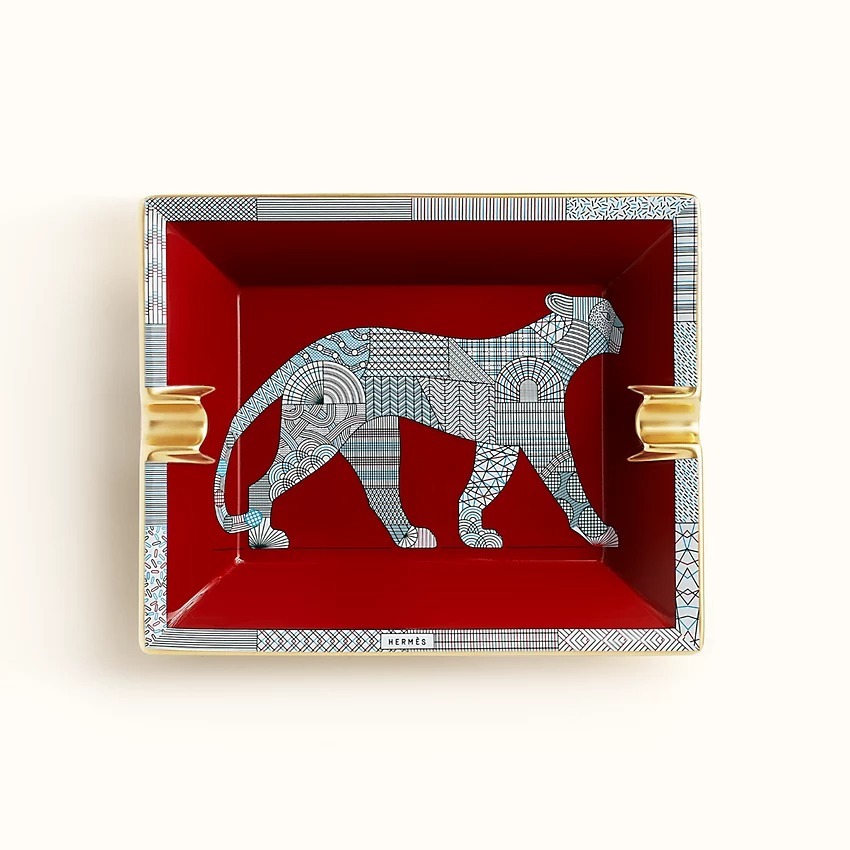 HERMES Panthera Deco ashtray 小物入れ 灰皿 トレイ インテリア雑貨