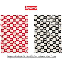 Supreme Faribault Woolen Mill Checkerboard Wool Throw