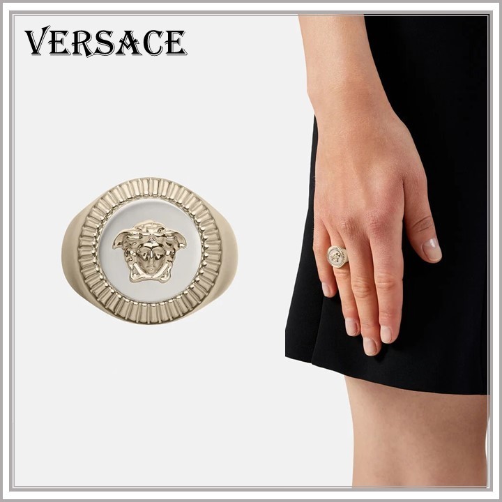 【関込】VERSACE ヴェルサーチェ◆ギローシュ メドゥーサ リング