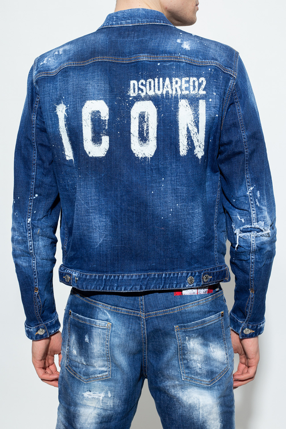D SQUARED2 デニムジャケット 22SS◆D SQUARED2◆Icon Spray Dan ブルー デニム ジャケット(5)