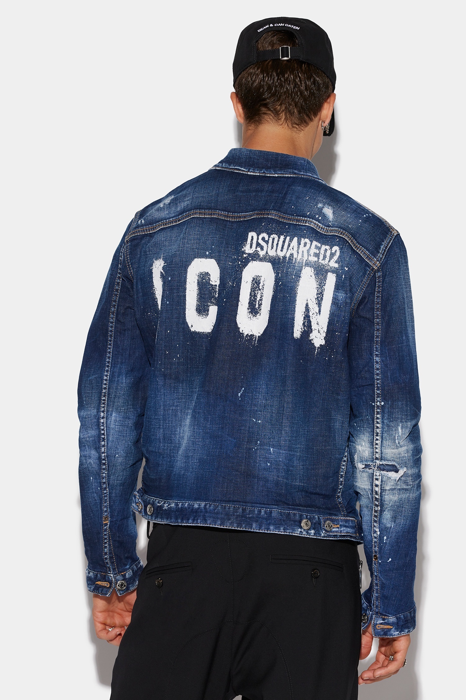 D SQUARED2 デニムジャケット 22SS◆D SQUARED2◆Icon Spray Dan ブルー デニム ジャケット(8)