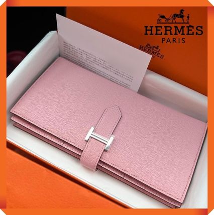 ピンク系 HERMES Bearn x 長財布(レディース) - 海外通販のBUYMA
