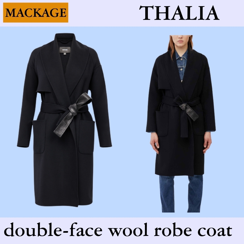 MACKAGE THALIA ダブルフェイスウールローブコート