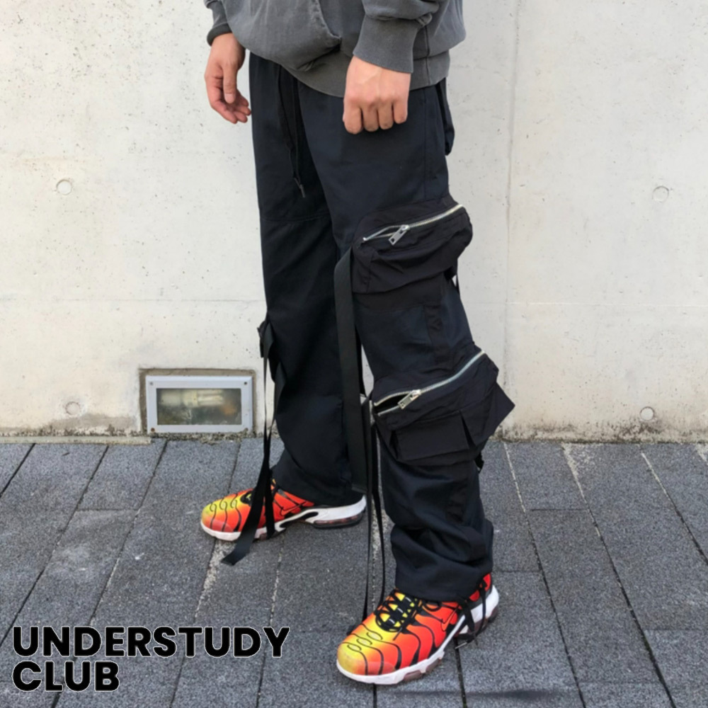 【高い素材】 【RASHOMONG】Multi-strap Pants Banding Street Pocket パンツ 【高い素材】 【RASHOMONG】Multi-strap Pants Banding Street Pocket パンツ