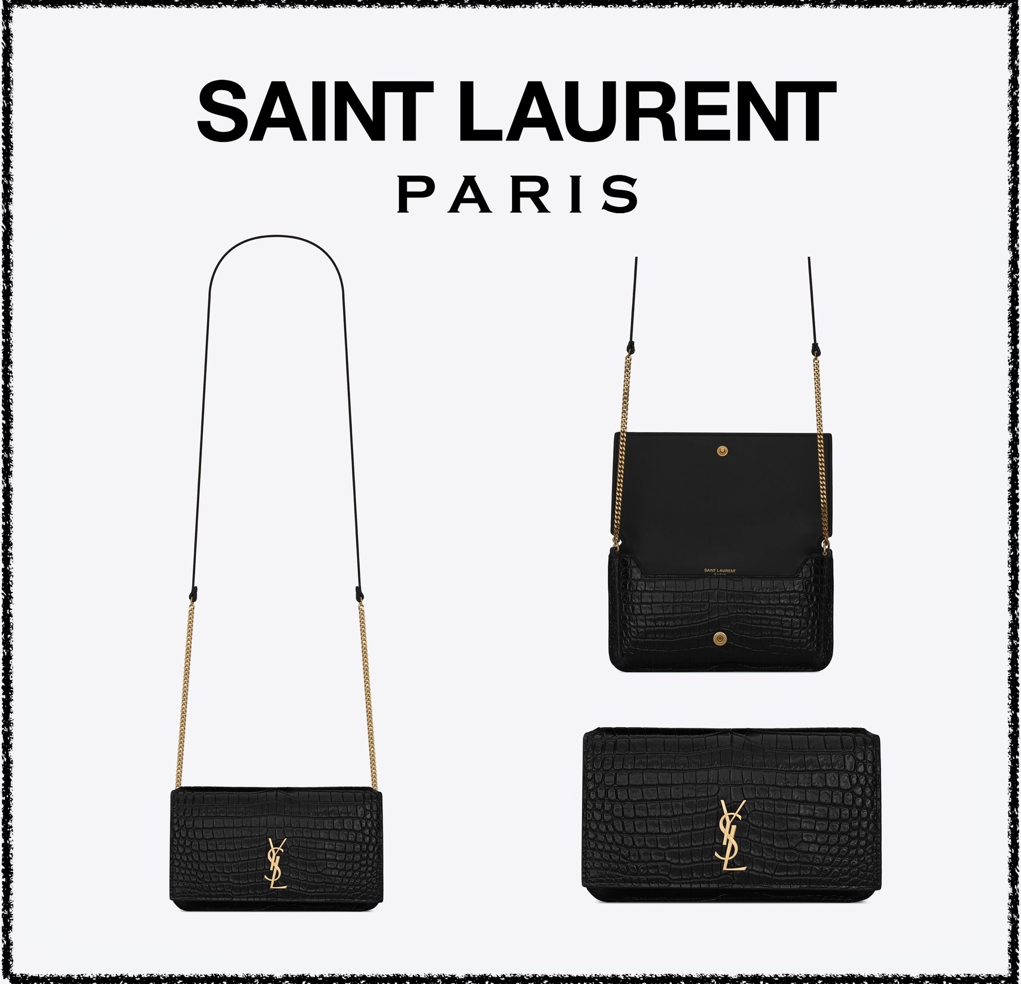 【日本未発売】 ★Saint 黒 携帯電話ホルダー ストラップ モノグラム Laurent★ iPhone・スマホケース 【日本未発売】 ★Saint 黒 携帯電話ホルダー ストラップ モノグラム Laurent★ iPhone・スマホケース