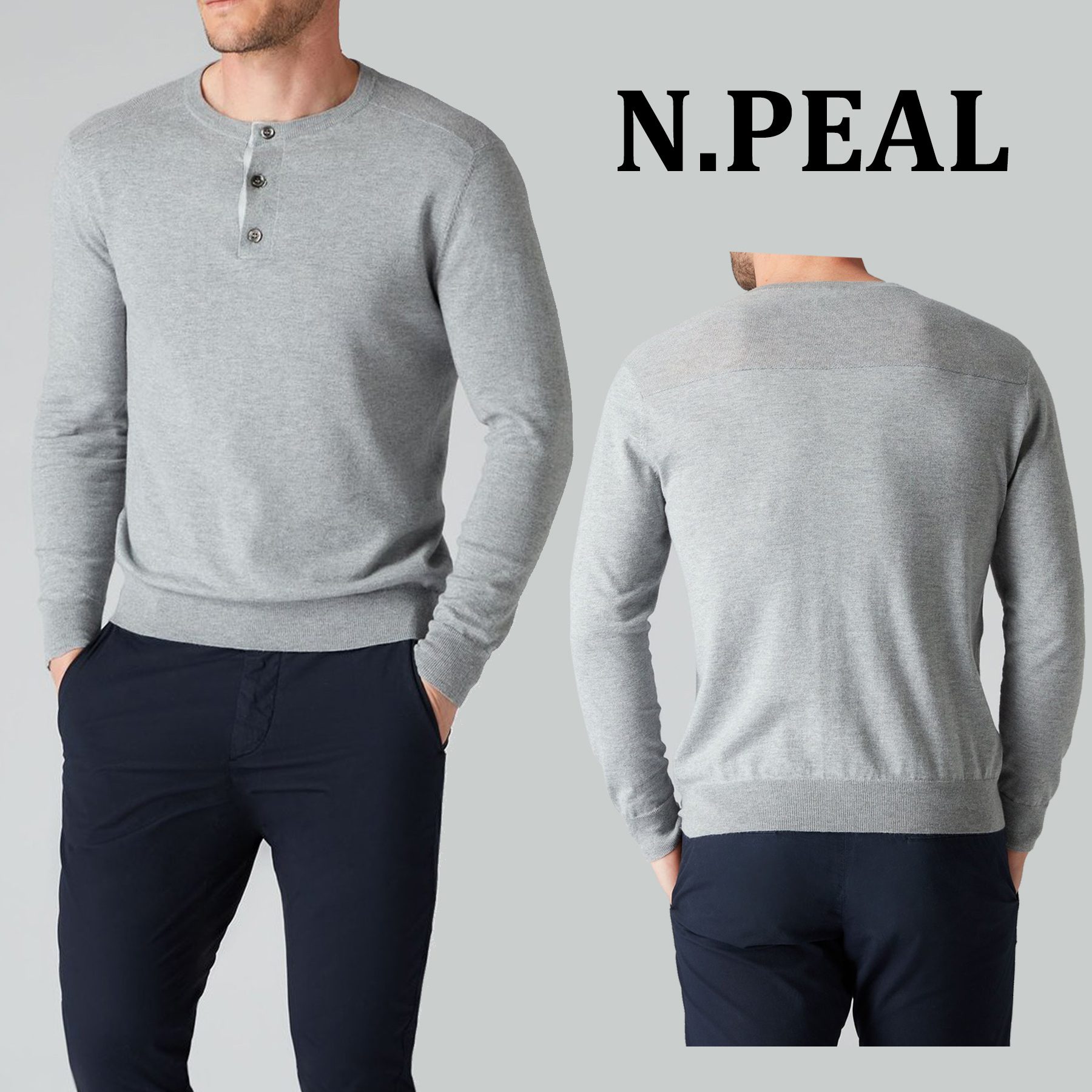 N.PEAL】007 ROUND NECK HENLEY - bpconstructores.com