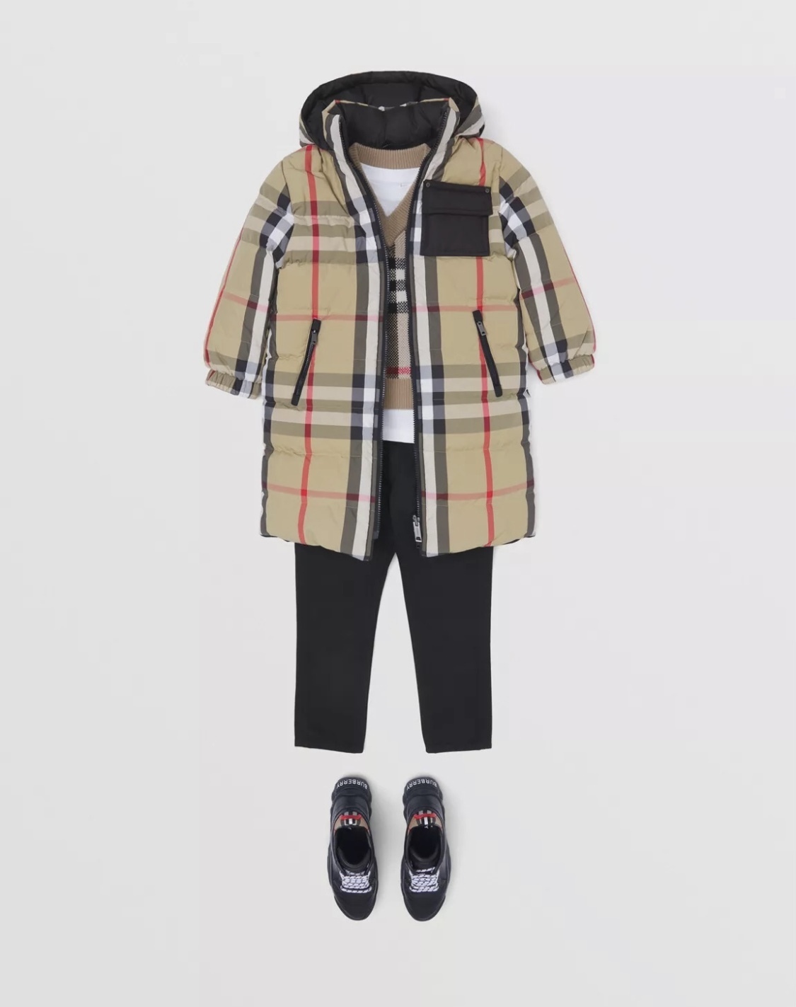 Burberry キッズアウター バーバリー☆大人OKリバーシブルチェックパファーコート(6)