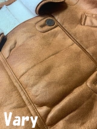 ムートン・ファーコート フェイクムートン ビッグカラー ジャケット コート 9422(8)