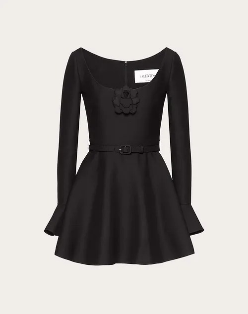 VALENTINO ワンピース <直営店>VELENTINO ローズペタル クレープクチュール ドレス(6)
