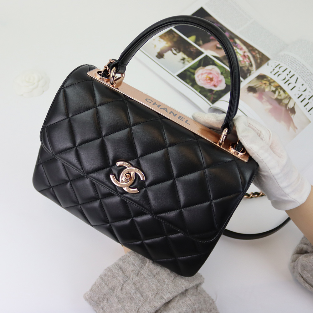 新作☆CHANEL トップハンドル フラップ バッグTRENDY CC♪A92236 ...