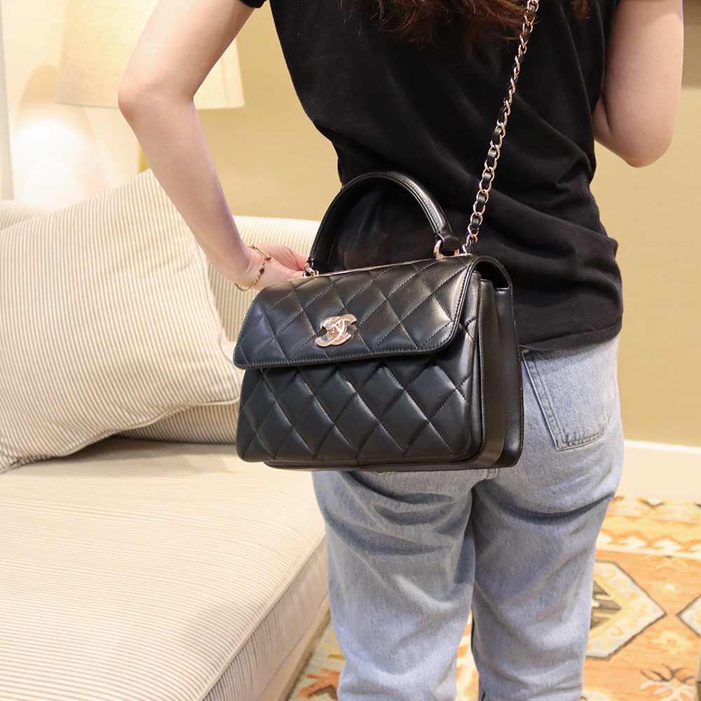 新作 CHANEL トップハンドル フラップ バッグTRENDY CC A92236