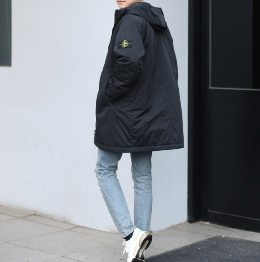 STONE ISLAND ダウンジャケット Stone Island☆21FW HYPER DENSE ナイロン ダウンコート BLACK(7)