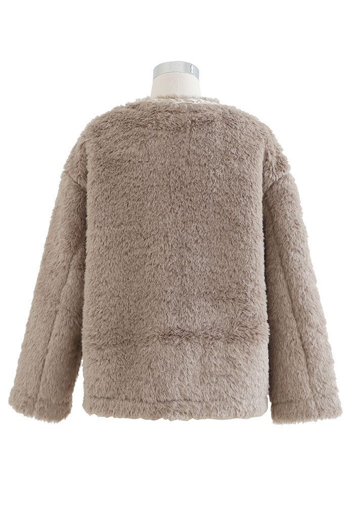 CHICWISH★配色ポンポンフェイクファーコート☆ CHICWISH(シックウィッシュ)｜配色ポンポンフェイクファーコート