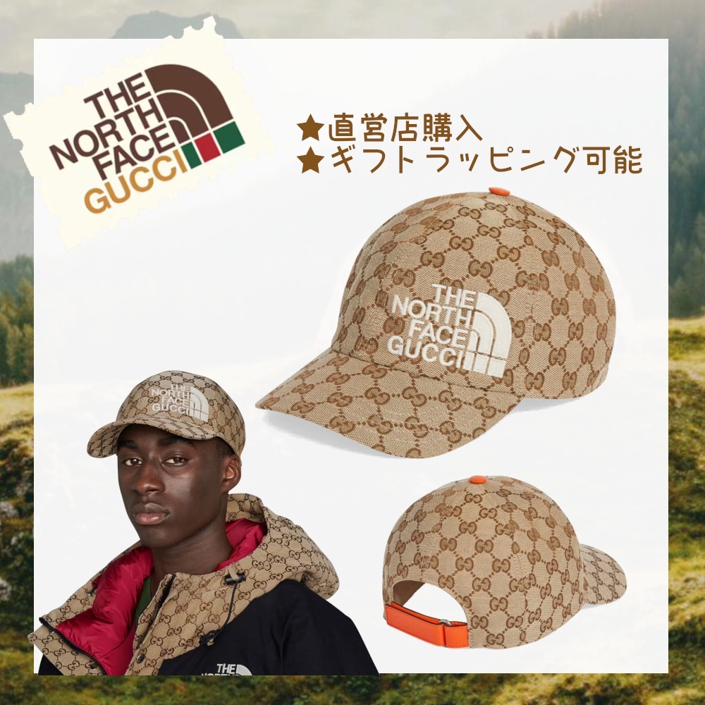 第2弾 GUCCI×THE NORTH Lサイズ キャップ FACE 動きをウクライナ侵攻 グッチ ノースフェイス コラボ キャップ L キャップ