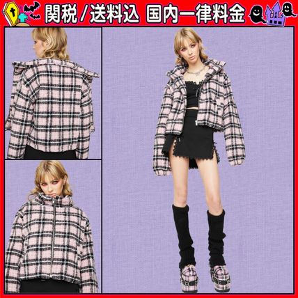 DOLLS KILL☆Current Mood チェックファジーパフジャケット☆ DOLLS KILL☆Current Mood チェックファジーパフジャケット☆