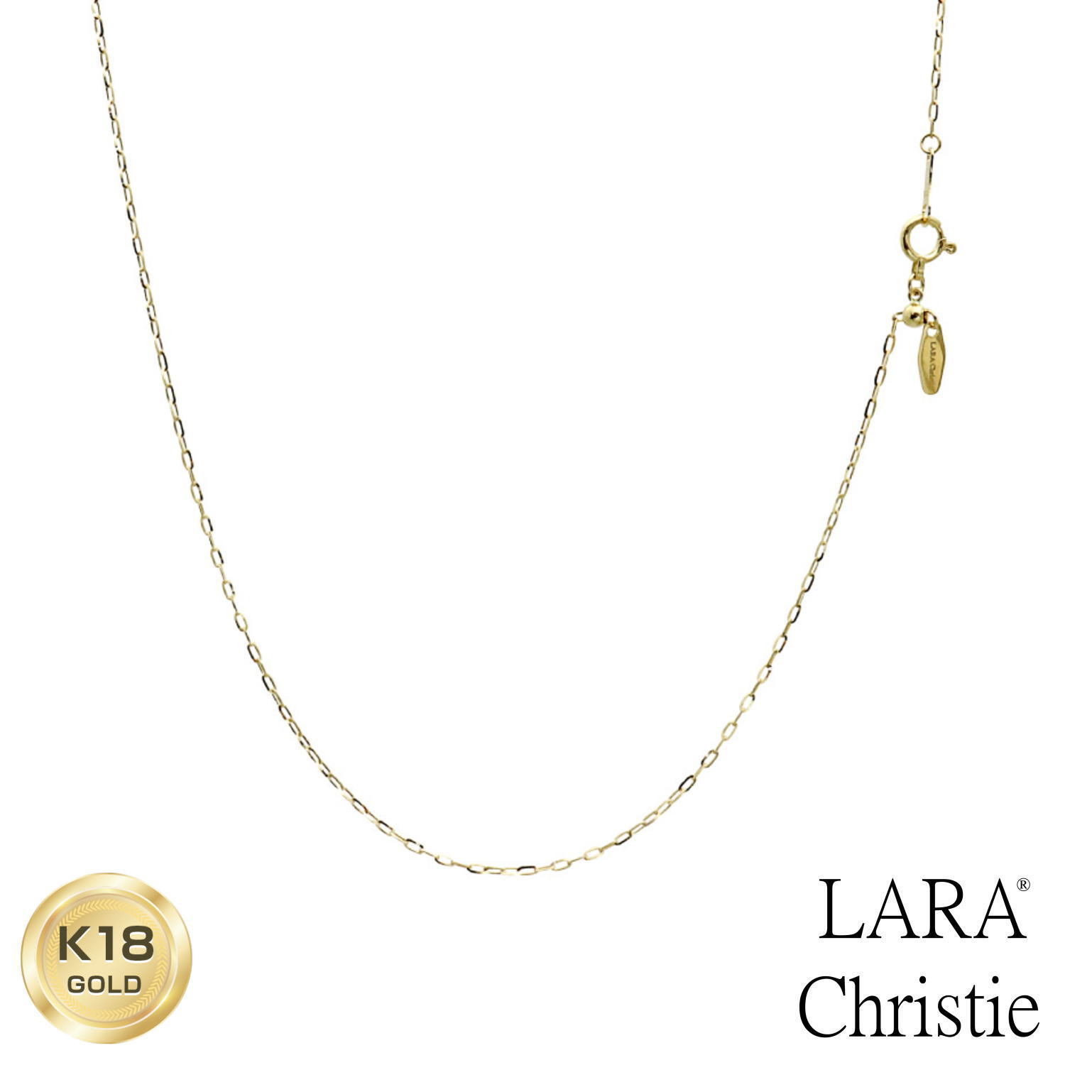 国内発送 LARA Christie ゴールド チェーン シャインカット 45cm