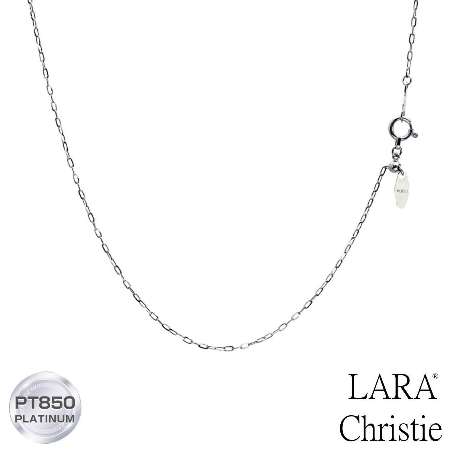 国内発送 LARA Christie プラチナ チェーン カットアズキ 45cm