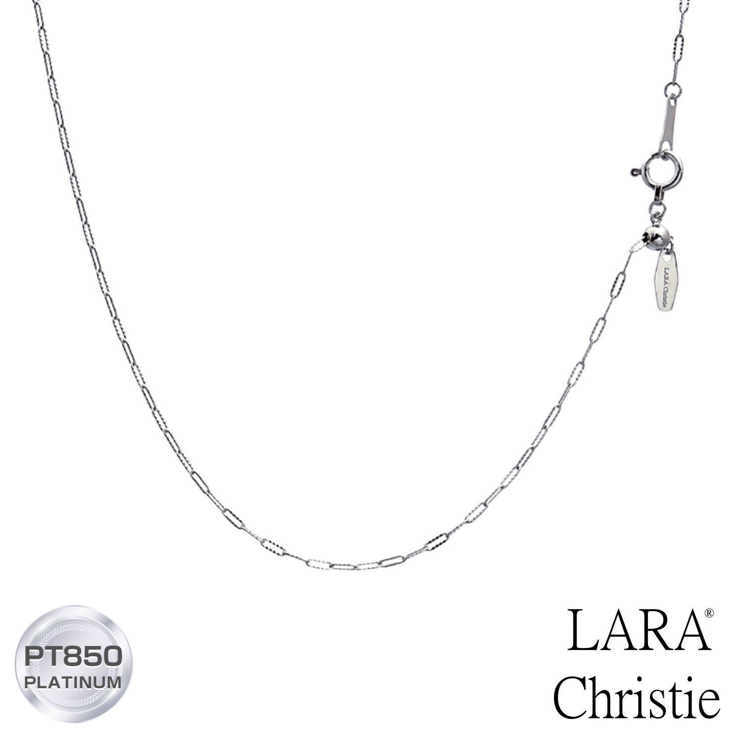 国内発送 LARA Christie プラチナ チェーン ウェーブ 45cm