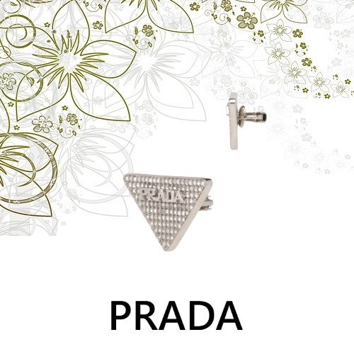 ★PRADA★プラダ クリスタル ロゴ ジュエル 左耳用イヤリング