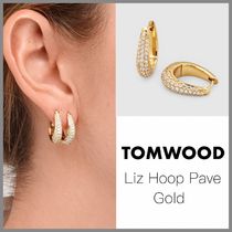 送料関税込【TOM WOOD】Liz Hoops Pave /Gold/ピアス