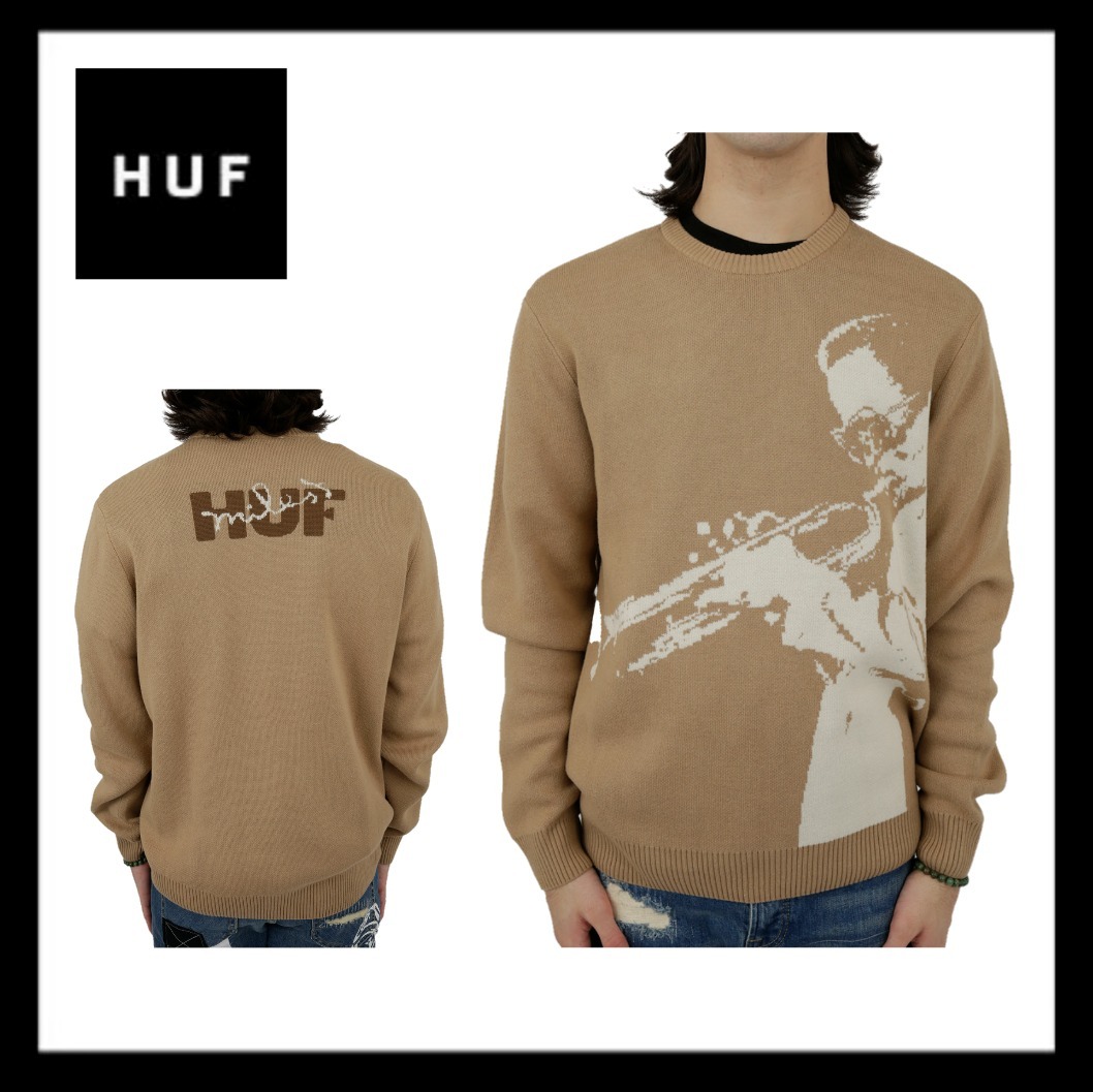 海外並行輸入正規品 男女兼用★HUF MILESDAVIS MR FREEDOM ジャガードニットセーター ニット・セーター 海外並行輸入正規品 男女兼用★HUF MILESDAVIS MR FREEDOM ジャガードニットセーター ニット・セーター