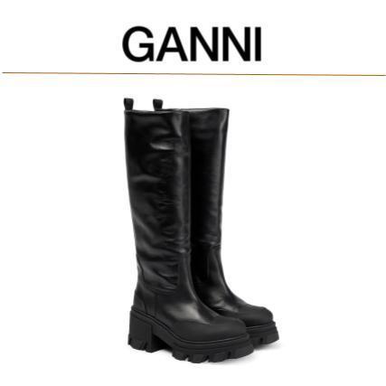 GANNI ガニー レザーニーハイブーツ GANNI ガニー レザーニーハイブーツ