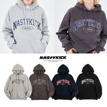 NASTYKICK Hoodies & Sweatshirts Unisex Street Style Long Sleeves Plain Logo