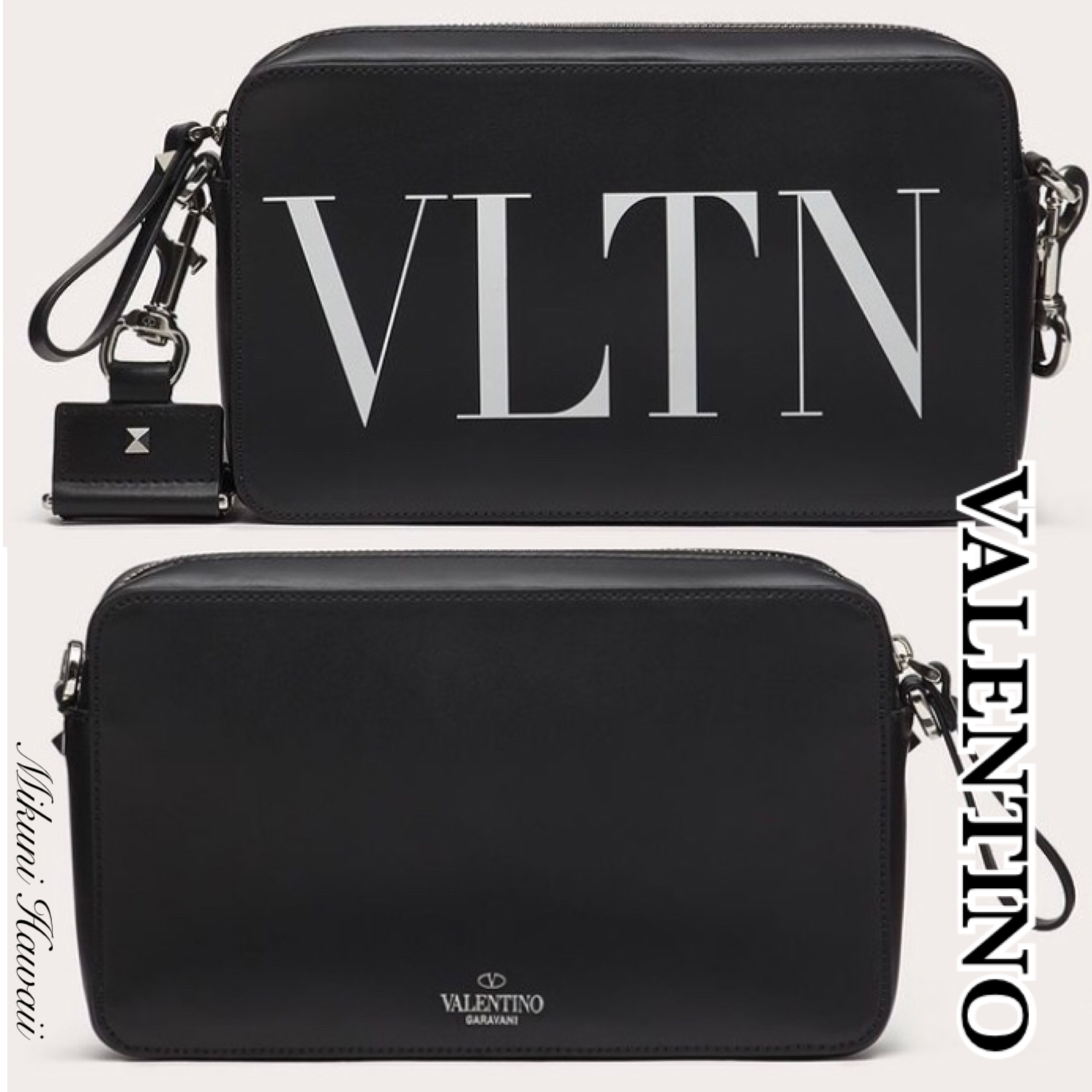 流行に ☆VALENTINO☆VLTN レザー クロスボディバッグ ショルダー