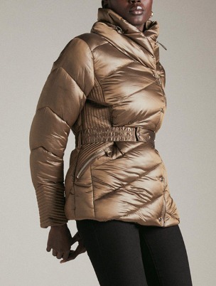Karen Millen ダウンジャケット・コート カレンミレン☆メタリックベルト付き フグ ダウンコート(2)