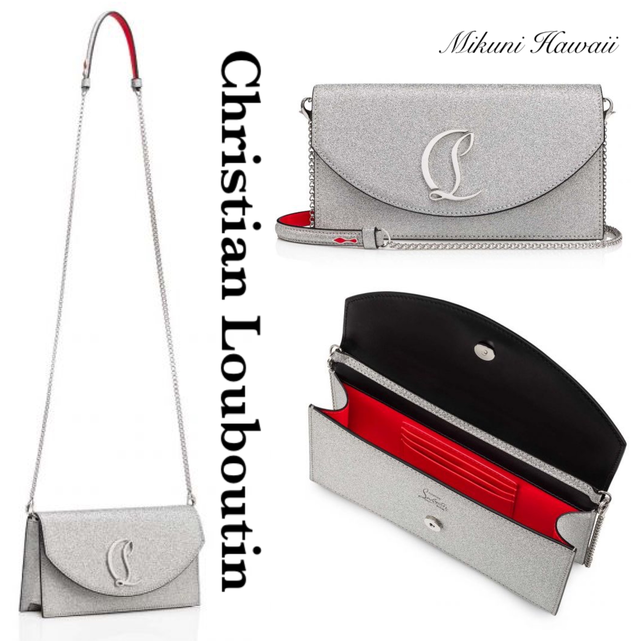 クリスマスツリー特価! Louboutin★Loubi54 ★Christian ルービ54 ショルダー クラッチ ショルダーバッグ・ポシェット クリスマスツリー特価! Louboutin★Loubi54 ★Christian ルービ54 ショルダー クラッチ ショルダーバッグ・ポシェット